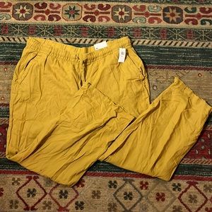 Linen/rayon drawstring pants